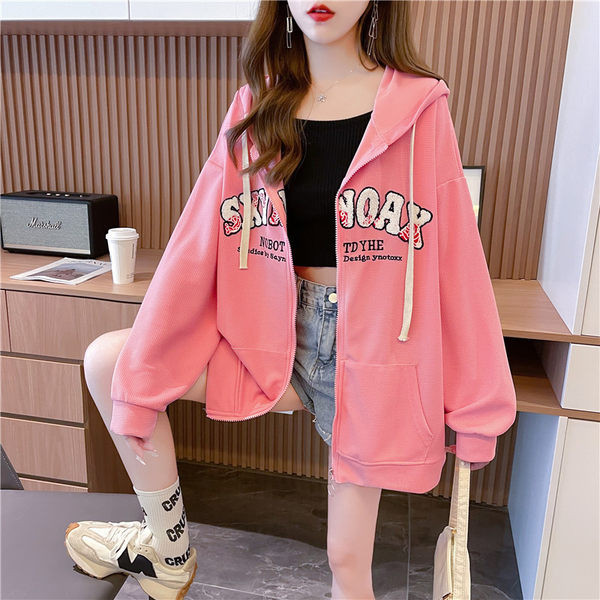 Ženska majica s printom i kopčanjem na zip