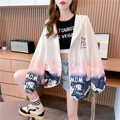 Színes női kapucnis pulóver