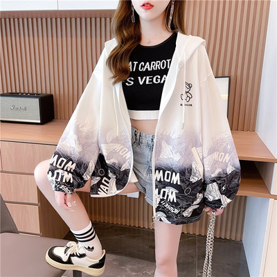 Színes női kapucnis pulóver