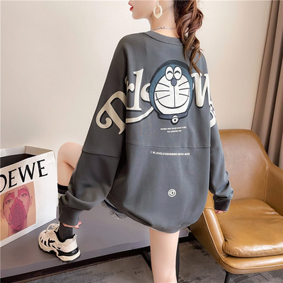 Casual μπλούζα με μεγάλη διακοσμητική στάμπα