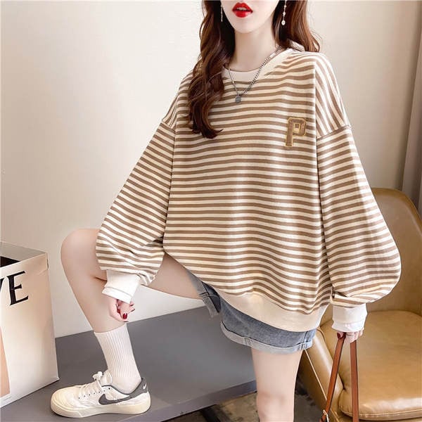 Ležerna ženska bluza na pruge