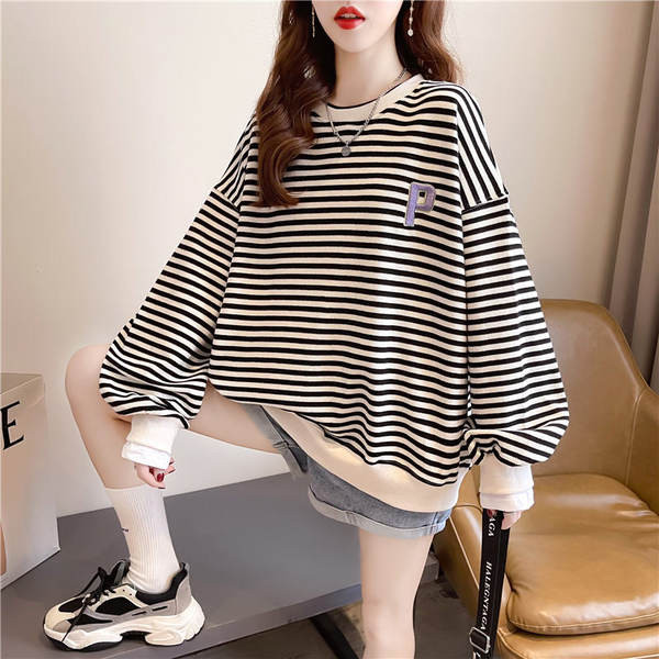 Ležerna ženska bluza na pruge