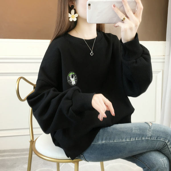 Női O-nyakú pulóver logóval