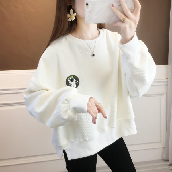 Női O-nyakú pulóver logóval