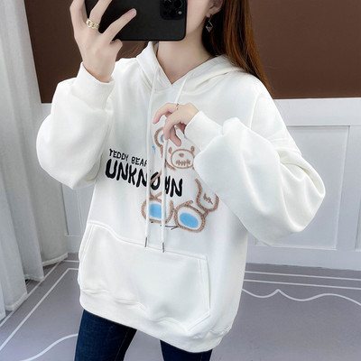 Jesensko-zimska ženska majica s natpisom i vezom