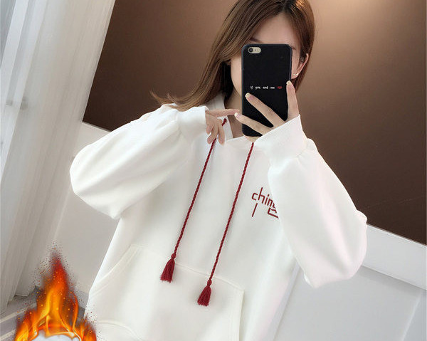 Ежедневен дамски суичър с качулка 