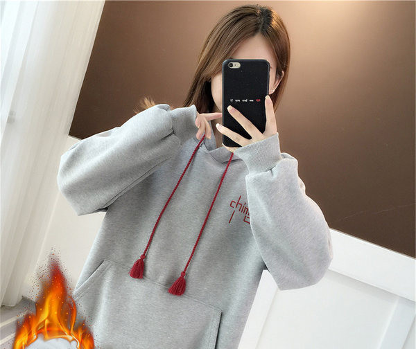 Ежедневен дамски суичър с качулка 