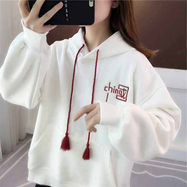 Ежедневен дамски суичър с качулка 