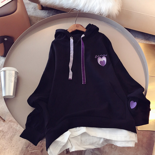 Дамски суичър с качулка - свободен модел