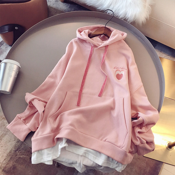 Дамски суичър с качулка - свободен модел