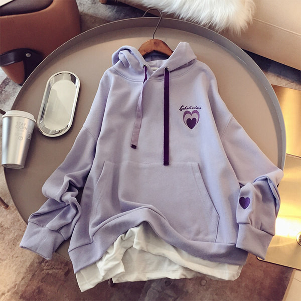 Дамски суичър с качулка - свободен модел