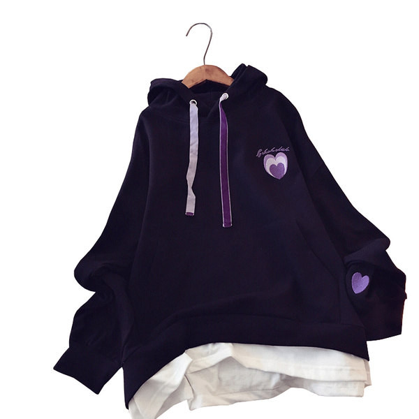 Дамски суичър с качулка - свободен модел