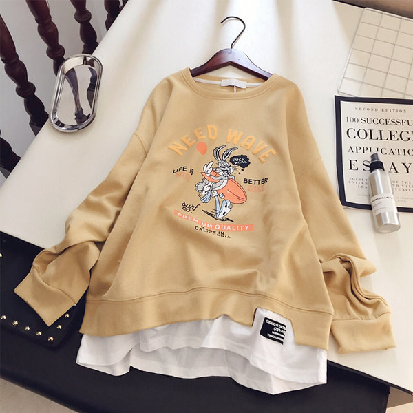 Дамски суичър в три цвята с щампа