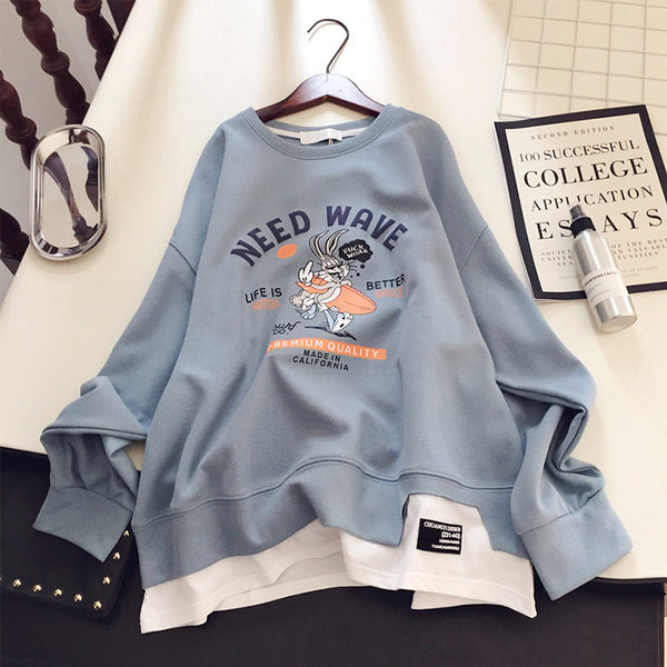 Дамски суичър в три цвята с щампа