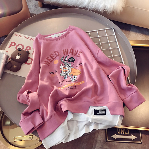 Дамски суичър в три цвята с щампа