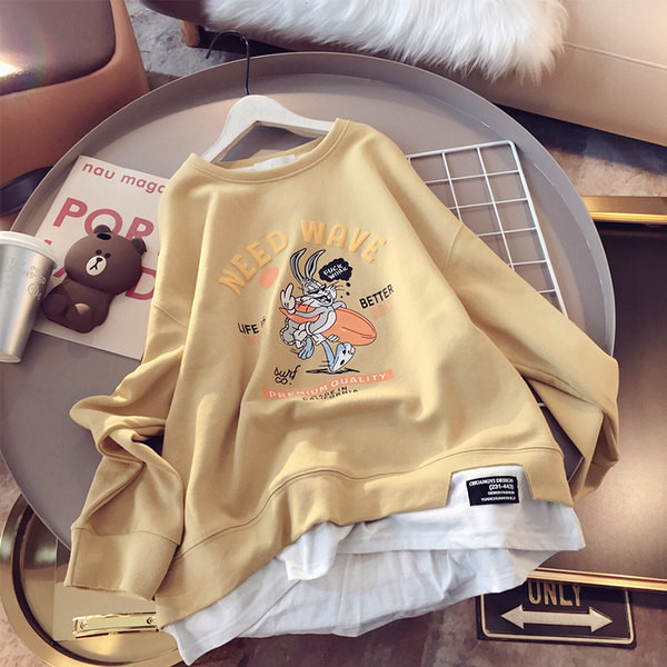 Дамски суичър в три цвята с щампа