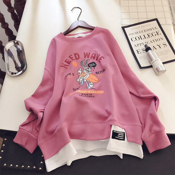 Дамски суичър в три цвята с щампа