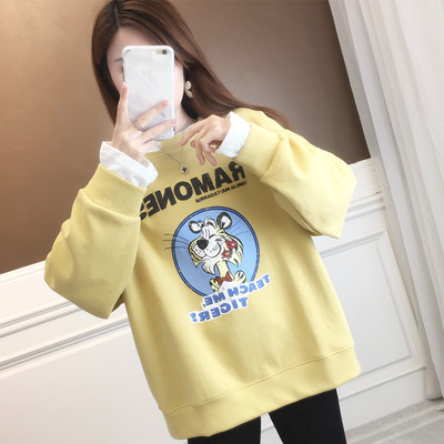 Új modell alkalmi pulóver színes rátéttel, nőknek