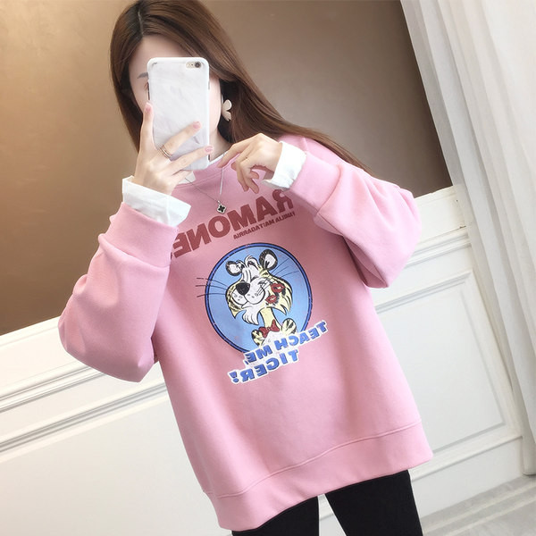 Új modell alkalmi pulóver színes rátéttel, nőknek