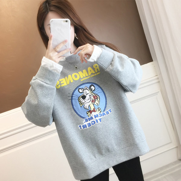 Új modell alkalmi pulóver színes rátéttel, nőknek