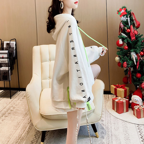 Naiste laia säärega dressipluus trükise ja lukuga