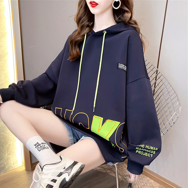 Дамски  суичър с качулка и връзки