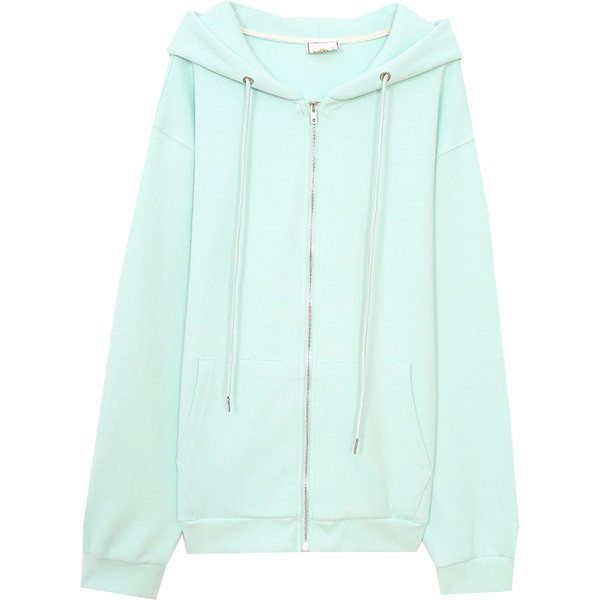 Дамски суичър с метално закопчаване и бродиран надпис на гърба 