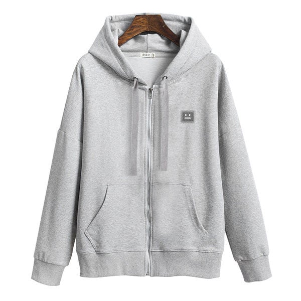 Laisvalaikio moteriškas megztinis su gobtuvu ir kišenėmis – trijų spalvų