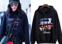 Női alkalmi színes nyomtatású, fűzős pulóver