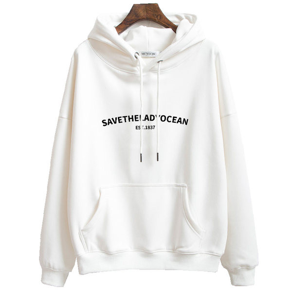 Γυναικεία φούτερ με στάμπα και κουκούλα