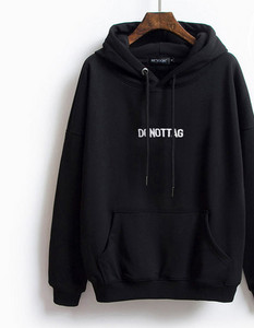 Ženski sweatshirt - s kapuljačom i natpisom