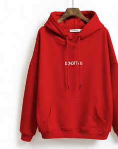 Ženski sweatshirt - s kapuljačom i natpisom