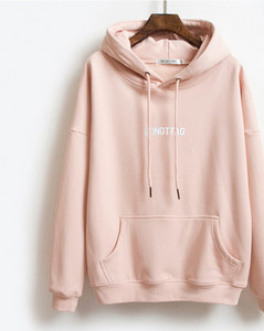 Ženski sweatshirt - s kapuljačom i natpisom