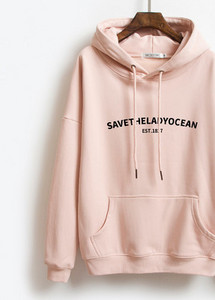 Γυναικεία φούτερ με επιγραφή και με βελούδο