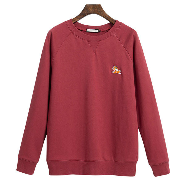 Γυναικεία φούτερ με κέντημα σε μπορντό χρώμα