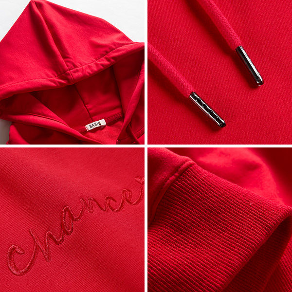 Női pulóverek kapucnival és felirattal - plusz bársony