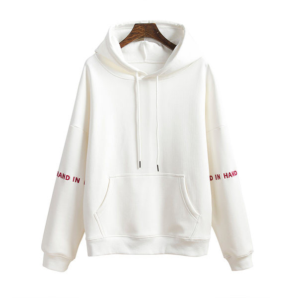 Дамски суичър с бродиран надпис подходящ за ежедневието