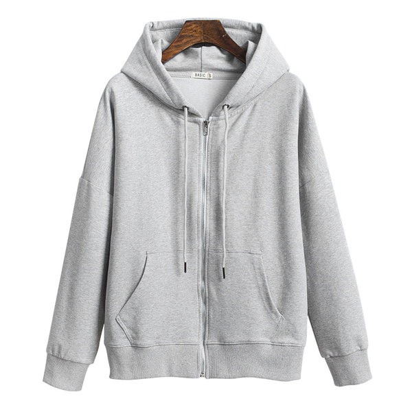 Дамски суичър с качулка - спортен свободен модел