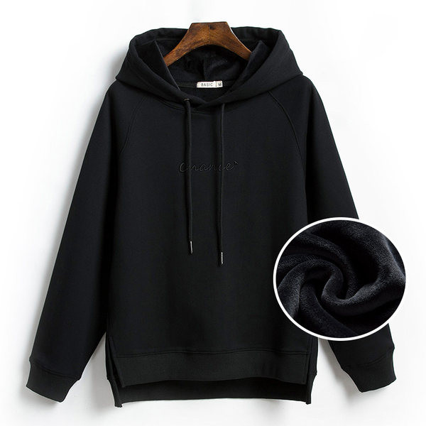 Vabaaja naiste ühevärviline kapuutsiga dressipluus