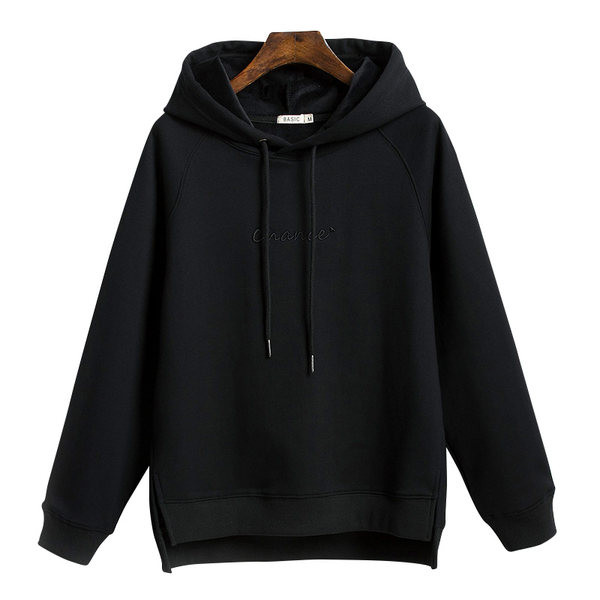 Vabaaja naiste ühevärviline kapuutsiga dressipluus