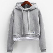 Γυναικεία φούτερ με κουκούλα σε δύο χρώματα