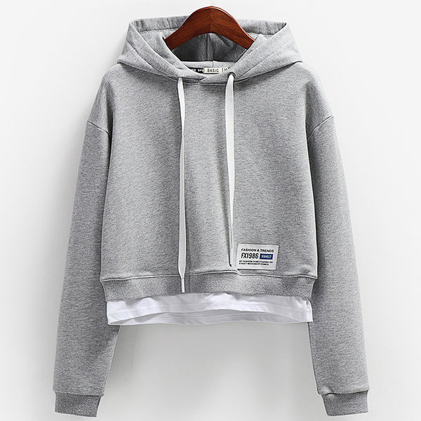 Γυναικεία φούτερ με κουκούλα σε δύο χρώματα