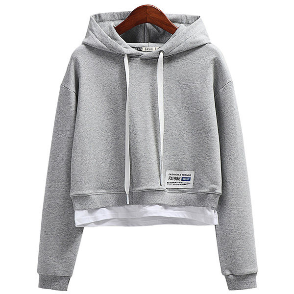 Γυναικεία φούτερ με κουκούλα σε δύο χρώματα