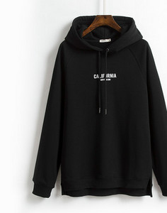 Γυναικείο casual φούτερ με κορδόνια και γράμματα