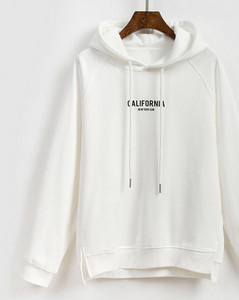 Γυναικείο casual φούτερ με κορδόνια και γράμματα