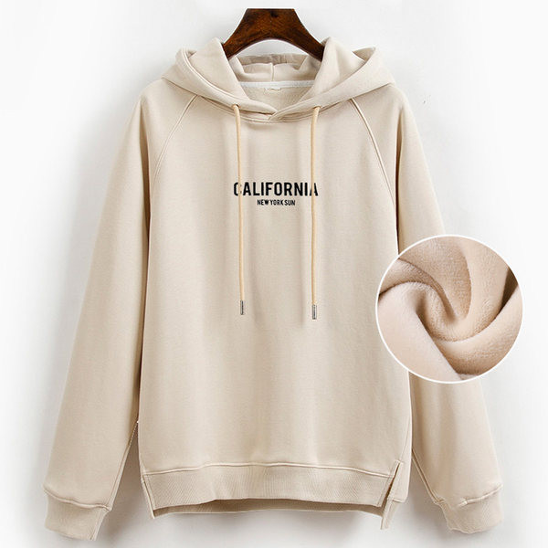 Γυναικείο casual φούτερ με κορδόνια και γράμματα