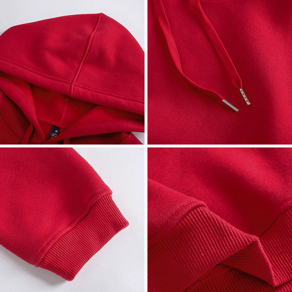 Γυναικείο φούτερ με κουκούλα σε κόκκινο χρώμα