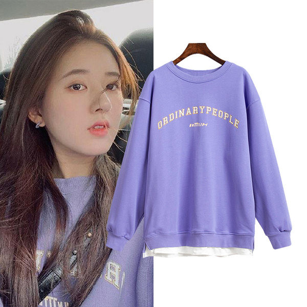 Új modell női pulóver lila színű felirattal