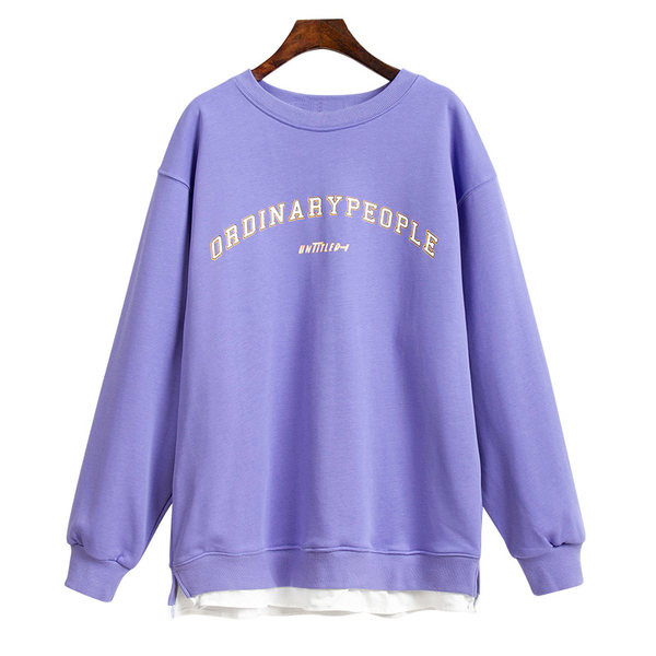 Új modell női pulóver lila színű felirattal