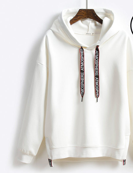 Дамски суичър с качулка и връзка